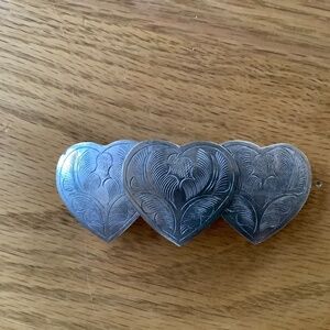 Silver plated barrette